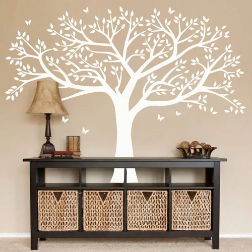 Miniatura 4 de Vinilo adhesivo de pared para árbol de fotos de familia gigante, arte mural para decoración del hogar, decoración de habitación (negro)