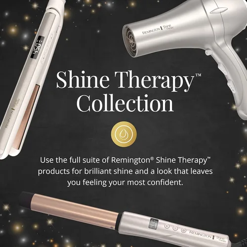 Miniatura 8 de Remington Shine Therapy - Varita rizadora cónica con infusión de aceite de argán y queratina de ½ a 1 pulgada para rizos naturales, incluye guante