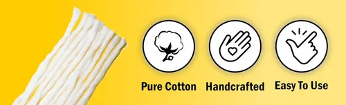 Miniatura 3 de IS4A Puja Cotton Mechas Religous Long Jyot Bati Akhand Lámpara de aceite Diya Diwali Iluminación (Largo)