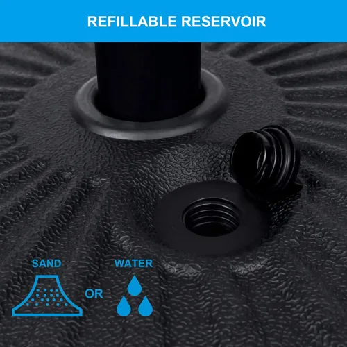 Miniatura 3 de Simple Deluxe - Base resistente para sombrilla de patio de 20" con soporte de acero, rellenable con agua, para exteriores, césped, jardín, redonda