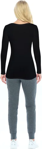 Miniatura 4 de Natural Uniforms Camiseta de manga larga extra ancha con cuello redondo para mujer