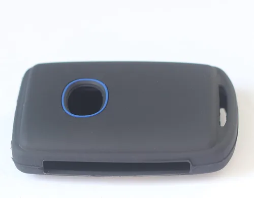 Miniatura 5 de 2 fundas para llavero de 3/4 botones compatibles con Mazda, Negro con blanco y negro con azul, Pequeño