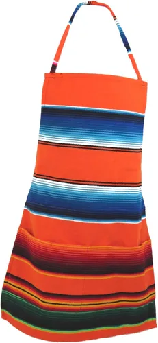 Miniatura 3 de Leos Imports Delantales mexicanos para adultos, unisex, ajustables con bolsillos, ideales para cocinar, hornear, asar a la parrilla y más