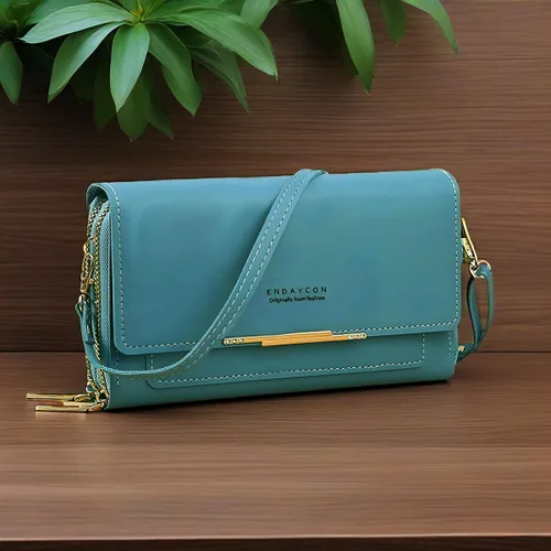 Miniatura 9 de Pequeñas bolsas cruzadas para mujer, cartera de cuero para tarjetas de crédito, cartera con correa de hombro ajustable para mujer.