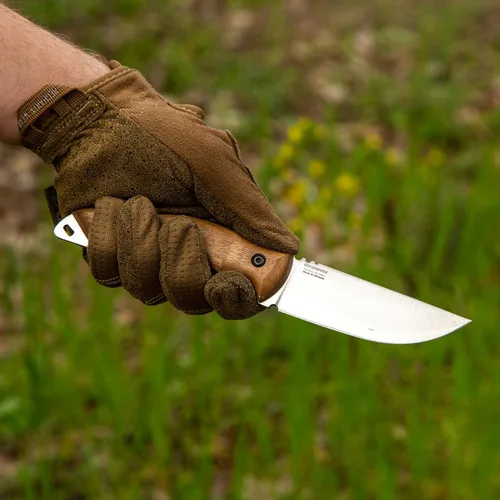 Miniatura 5 de BPSKNIVES HK4 SSH - Cuchillo de acero inoxidable de hoja fija - Cuchillos de espiga completa con funda de cuero - Cuchillos de campamento tácticos