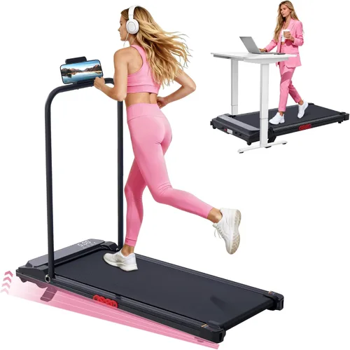 Walking Pad with Incline and Handle Bar, 2026 Upgrade Electric Small Walking Pads Treadmills with Handles, Compact Treadmills for Home Small Spaces,