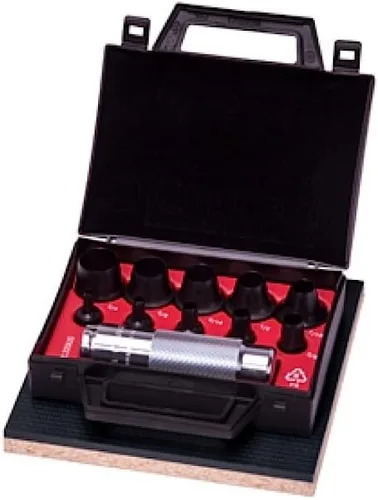 Allpax AX1300 Kit de punzón hueco, 11 piezas, tipo agarre moleteado, acero