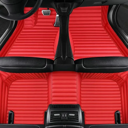 Miniatura 29 de Alfombrillas de cuero personalizadas para la parte delantera y trasera y de la tercera fila para automóvil, se adapta a la mayoría de SUV, sedán
