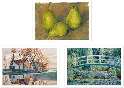 Miniatura 9 de Ink Inc. Pintores maestros impresionistas de Monet Van Gogh Decoración de pared del museo Nenúfares girasoles océano