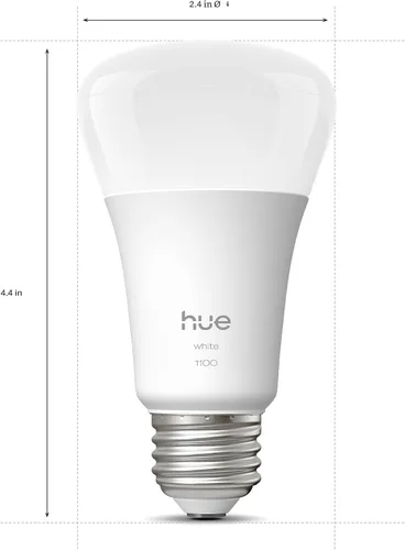 Miniatura 2 de Philips Hue - Bombilla LED inteligente A19, luz blanca cálida 2700K, base E26, 10.5W, 1100 lúmenes, regulable, funciona con Alexa, Asistente