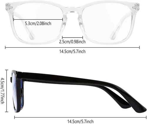Miniatura 2 de Gafas con filtro de luz azul, paquete de 2 lentes de luz azul para hombre, anteojos de luz azul para mujer, anteojos con luz azul para fatiga ocular