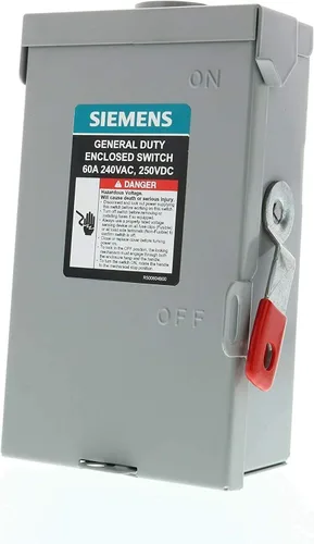 Miniatura 3 de SIEMENS Interruptor de seguridad de servicio general 2P 60A 240V al aire libre, fusible