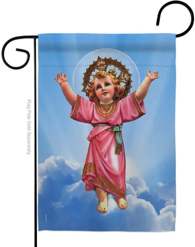 Miniatura 7 de Bandera de arpillera para el jardín de divine Baby Jesus, religiosa, fe, esperanza, gracia, paloma, religión cristiana, Pascua, pequeño, regalo
