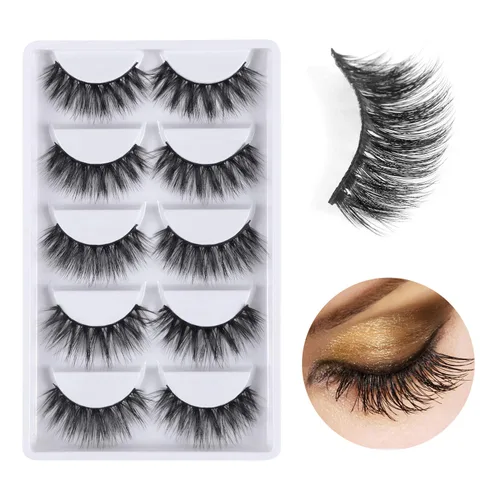 Miniatura 2 de Pestañas postizas 3D, pestañas postizas de visón sintético 3D, hechas a mano, dramáticas, gruesas, cruzadas, negras, naturales, esponjosas, largas