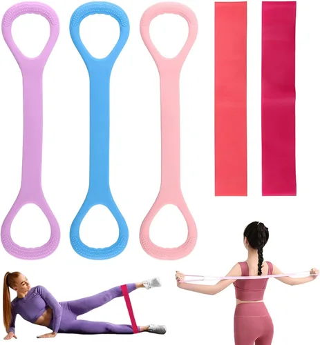 5 bandas de resistencia para fitness, cuerda elástica de fitness, bandas de ejercicio de entrenamiento de brazos, espalda y pecho, equipo de