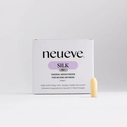 NeuEve Silk Age 55+ Vaginal Suppositories for Menopause Relief, Vaginal Dryness, Irritation & Itching, with All-Natural Ingredients, Phase 1 | 8