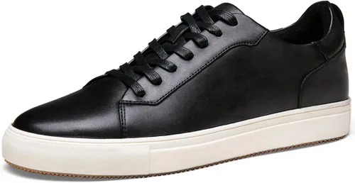 Jousen Zapatos deportivos de moda para hombre, de cuero pulido, zapatos casuales de negocios con estilo retro para hombre