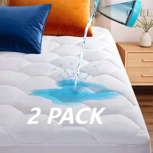 Miniatura 11 de Protector de colchón Twin, funda de colchón impermeable lavable de rayón, cubierta de colchón transpirable y silenciosa, protector de cama