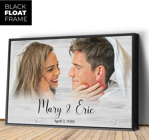 Miniatura 4 de Awesometik Regalos de boda personalizados para parejas, pintura en madera, retrato de boda, regalo de despedida de soltera, regalo de foto