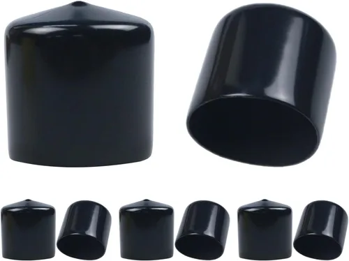 Miniatura 16 de Acocony Tapones de goma redondos de 1 pulgada, tapones de plástico de PVC flexible para agujeros redondos, color negro, paquete de 12