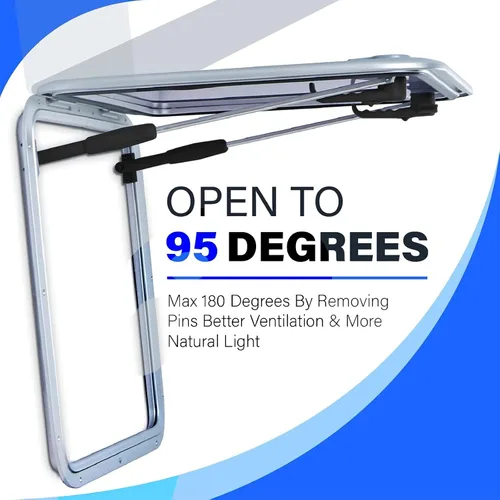 Miniatura 3 de Amarine Made Ventana de ojo de buey de 22.5 pulgadas x 22.5 pulgadas, ventana de barco de aluminio anodizado, ventana de ojo de buey marino con tapa