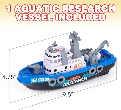 Miniatura 3 de ArtCreativity Barco de investigación acuática, barco de juguete a pilas para niños, flotadores en el agua, bañera flotante y juguete de piscina