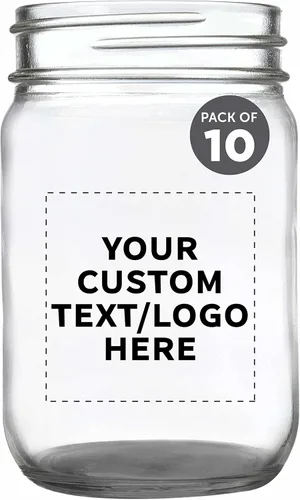 Miniatura 18 de DISCOUNT PROMOS Tarros de vidrio decorativos personalizados de 12 onzas, juego de 50 unidades, tarros de vidrio para avena durante la noche, dulces