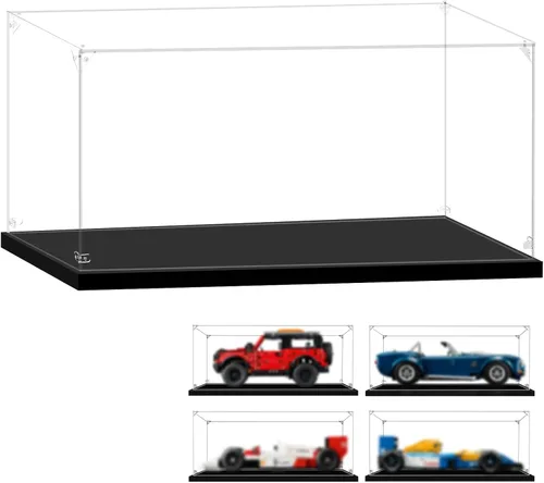 Miniatura 9 de Vitrina para Lego 1:8 Scale Car 42096 42172 42143 42156 42083 42115 42056 42125 76139 76956, 23.62 x 11.81 x 7.87 pulgadas 7.9 in), a prueba