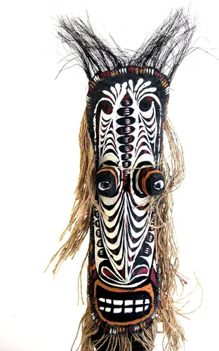 Miniatura 2 de OMA Figuras de masai de madera tallada en madera de Tiki God de la buena suerte, polinesio, marca de gran