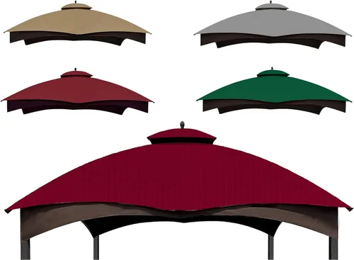 Miniatura 10 de SCOCANOPY - Toldo de repuesto color Beige Claro Ripstop para gazebo Lowe's Allen Roth 10 x 12 Modelo #GF-12S004B-1 / GF-12S004BTO Ripstop beige claro