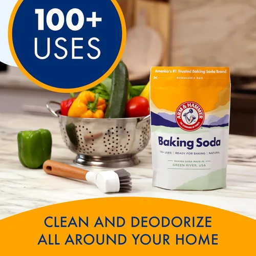 Miniatura 3 de ARM & Hammer Bicarbonato de sodio fabricado en Estados Unidos, ideal para hornear, puro y natural, bolsa de 2.7 libras
