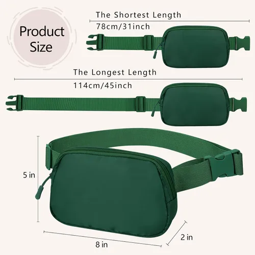 Miniatura 285 de Riñonera cruzada para mujeres y hombres, bolsa para cinturón para senderismo con correa ajustable, riñonera para correr, entrenamiento, deportes