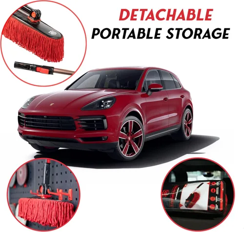 Miniatura 6 de Plumero para Auto Exterior Sin Rayones, Kit de Cepillo Suave para Auto para Camión, SUV, RV y Motocicleta, Pelo de Algodón Encerado, Plumeros