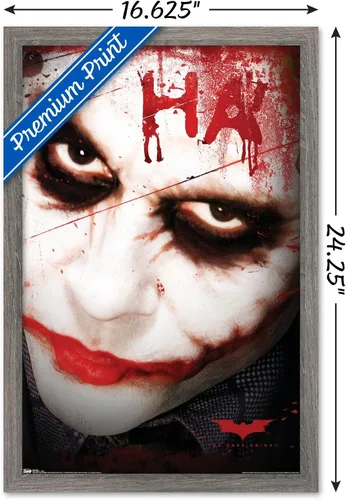 Miniatura 3 de Trends International DC Comics Movie - Póster de pared de The Dark Knight - The Joker Ha in Blood de 14.725 x 22.375 pulgadas, versión enmarcada