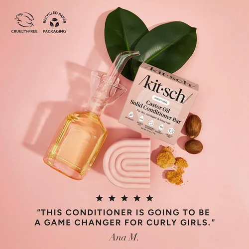 Miniatura 8 de Barra de Jabón Líquido Kitsch con Aceite de Ricino Acondicionador - Cuidado Hidratante y Humectante del Cabello - Acondicionador Orgánico de Aceite