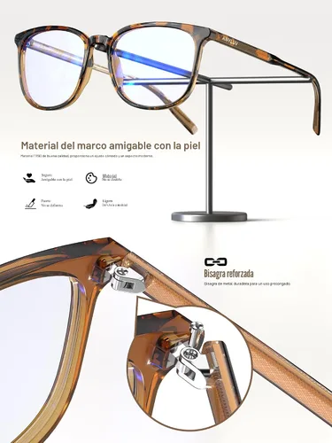 Miniatura 7 de ANYLUV Gafas de luz azul para mujeres y hombres, lentes de bloqueo de luz azul para mujer, anteojos de computadora antifatiga ocular