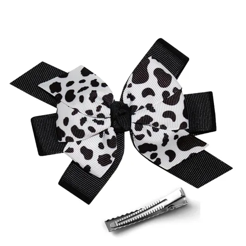 Miniatura 2 de WD2U - Clip de cocodrilo con diseño de vaca Holstein Moo para niñas