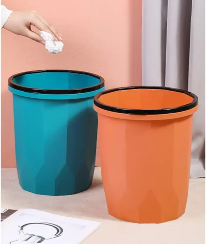 Miniatura 4 de Cubo de basura de estilo nórdico con anillo de presión para el hogar, sala de estar, clasificación, de lujo, para dormitorio, baño, inodoro, cesta