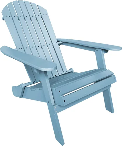 Sillas Adirondack plegables para exteriores, resistentes a la intemperie, con acabado natural, sillas de patio para césped, porche, jardín, piscina,