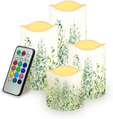 Miniatura 9 de Jeiento American Flag Flameless Candles 4 Pack 4th of July Home Decoration Flower American Flag LED Candles Battery Operated with Timer Remote