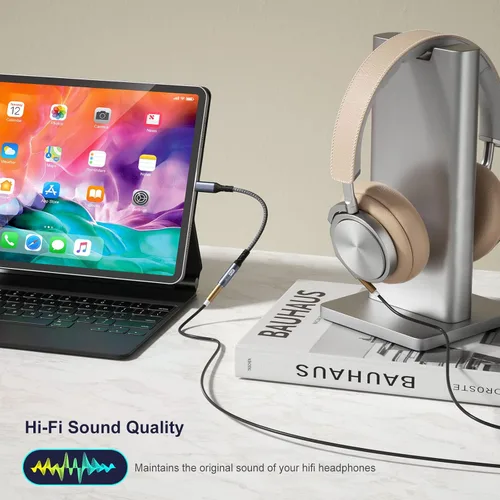 Miniatura 3 de Adaptador de auriculares USB C, adaptador de audio USB C a 0.138 in USB tipo C a cable auxiliar compatible con iPhone 17, 16, 15, Samsung Galaxy S24