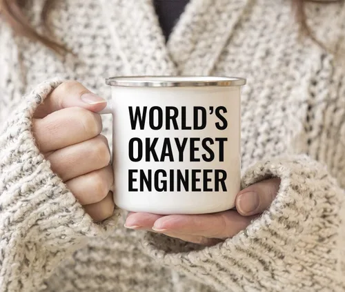 Miniatura 3 de Andaz Press Taza de café de acero inoxidable de 11 onzas, regalo de broma para café, diseño del ingeniero más bueno del mundo, paquete de 1, taza