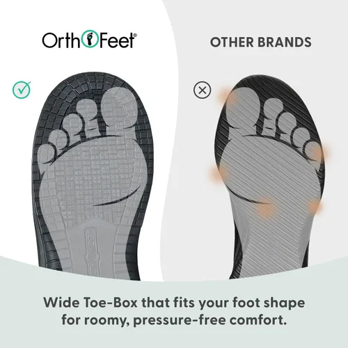 Miniatura 6 de Orthofeet Zapatos de trabajo ortopédicos de cobalto con clasificación de seguridad antideslizante para hombre