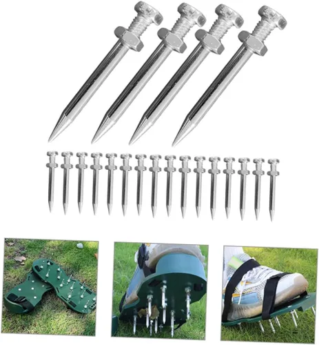 Miniatura 4 de 20 pinzas de aireación de césped para césped, estacas de aireación de metal para césped, herramientas de cuidado del césped, estacas de pinchos