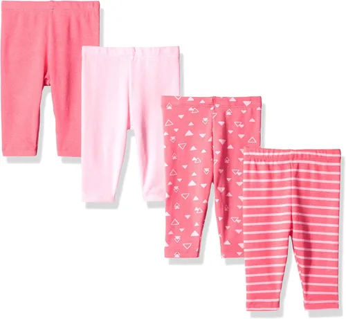 Hanes Leggings unisex Hanes para bebé, pantalones de punto flexible definitivo para niños y niñas, paquete de 3