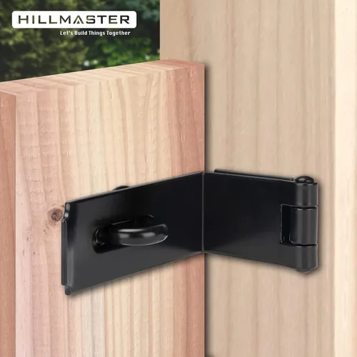 Miniatura 5 de HILLMASTER Cerrojo de puerta de 90 grados, 7-3/4 pulgadas extra grueso de acero de servicio pesado, cerradura de puerta de seguridad, cierre