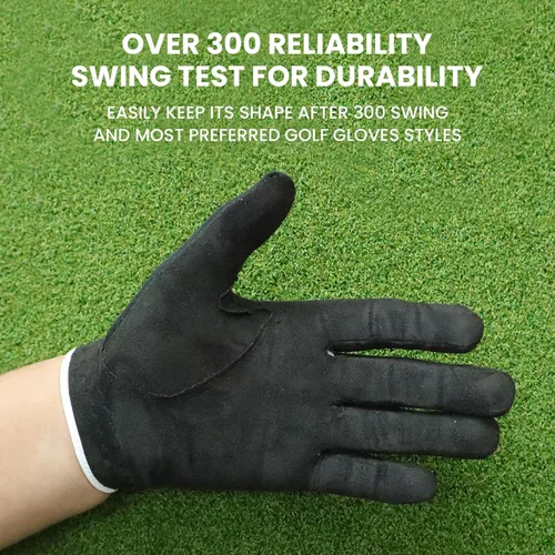 Miniatura 7 de FINGER TEN Guantes de golf para hombre para golfista diestro o zurdo, agarre para lluvia, valor 2 unidades, guante de golf para mano izquierda