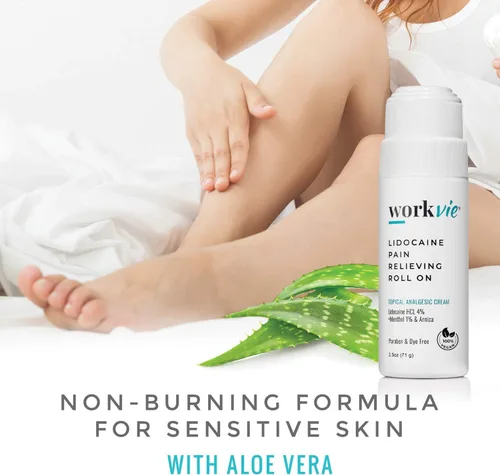 Miniatura 2 de Lidocaine Roll On - Crema para aliviar el dolor (1), segura para pieles sensibles, loción de máxima fuerza, para dolores nerviosos, rodillas