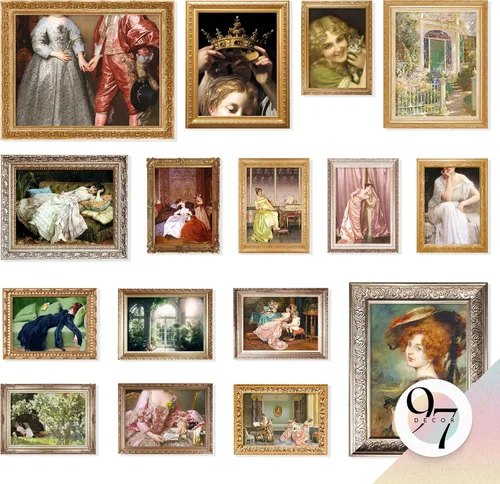97 Decor Decoración de pared victoriana Coquette GRANDE de 11 x 14 pulgadas, arte de pared vintage grande, impresiones de arte vintage, cuadros