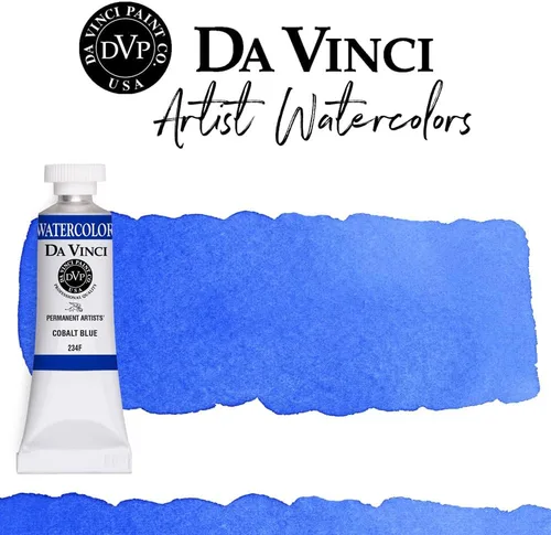 Miniatura 2 de DA VINCI PAINTS Pintura Acuarela Profesional para Artistas, Azul Cobalto, 15mL